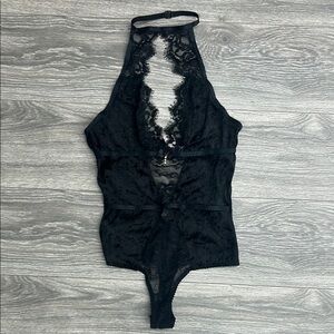 Leg Avenue Lace Keyhole Front Bodysuit Teddy sz S